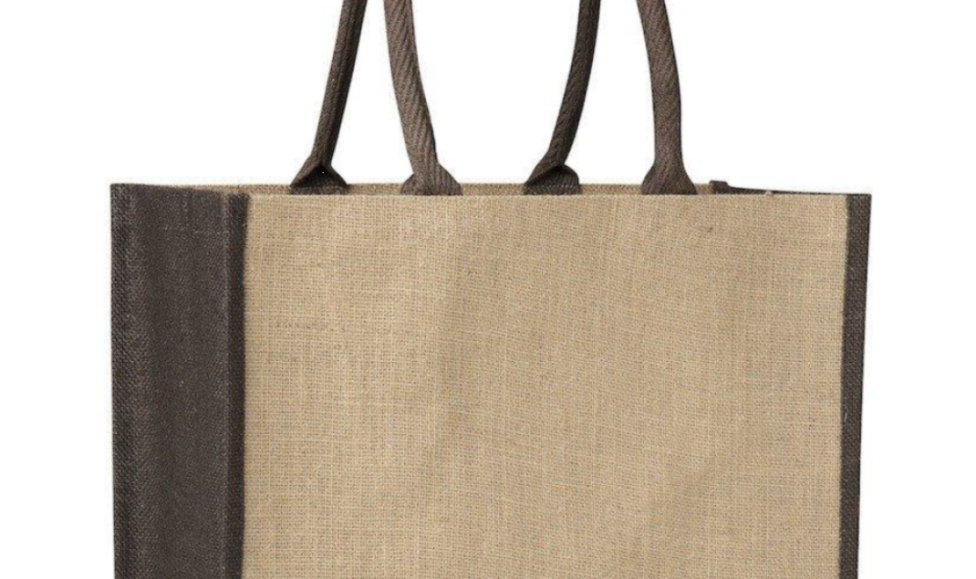 CB23CONTRAST BROWN LAMINATED JUTE SUPER MARKET BAG