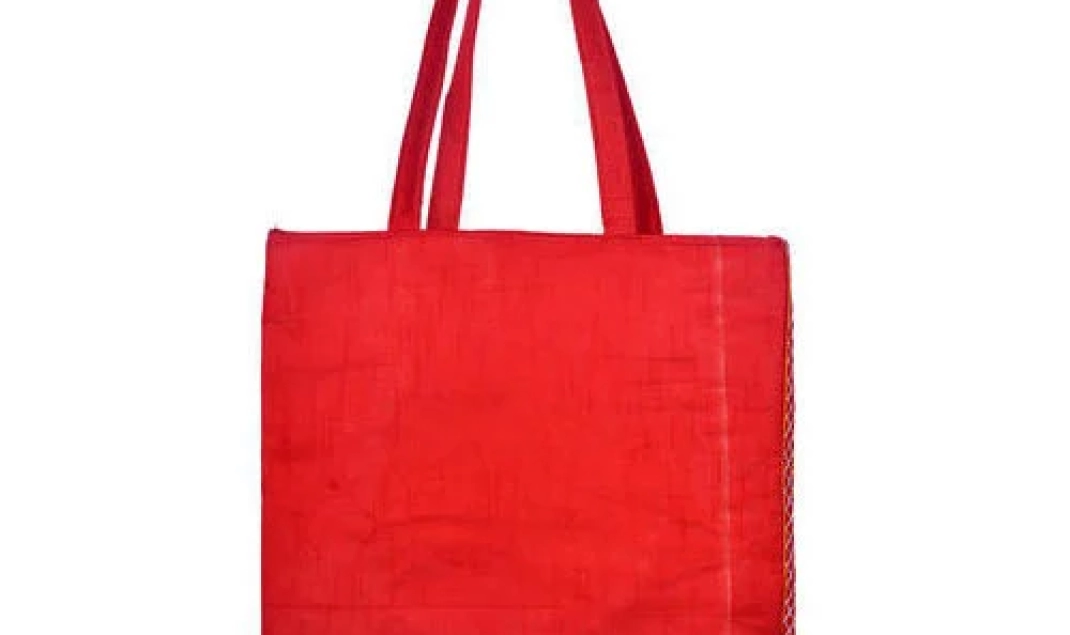 COTTON RED TOTE BAG